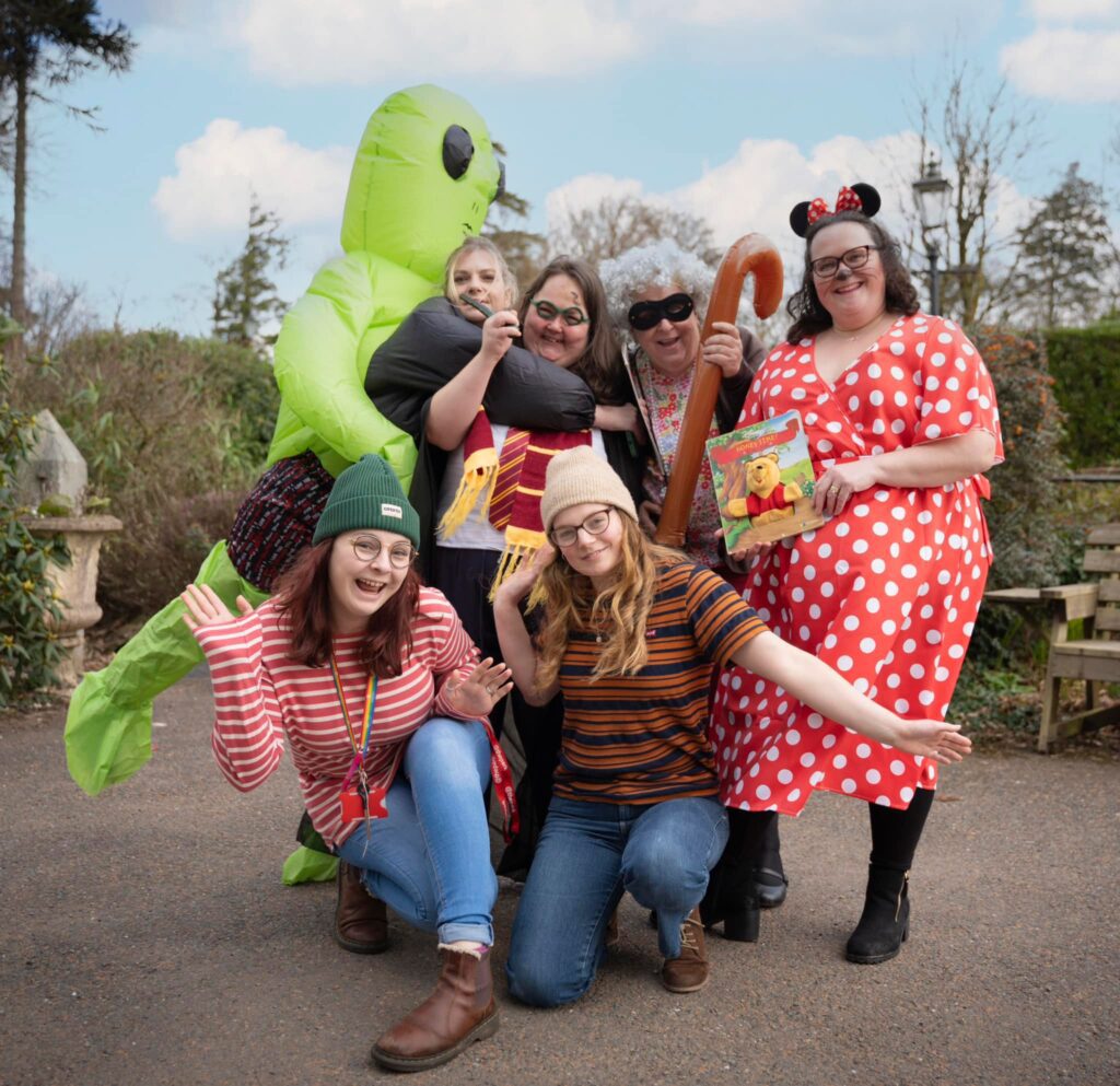 Bowden Derra Park, World Book Day, Care Home Cornwall, Care Home, Learning Disabilities. Launceston, Cornwall, aliens love underpants. Gangsta Granny, Minni Mouse.