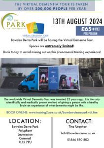 Bowden Derra Park, Virtual Dementia Tour, Cornwall, Devon. Launceston